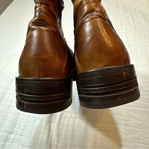 Mark Mason Rock Lives Mens 8.5 Leather Zip Up Boots Made In Italy Embroidered - Picture 11 of 13